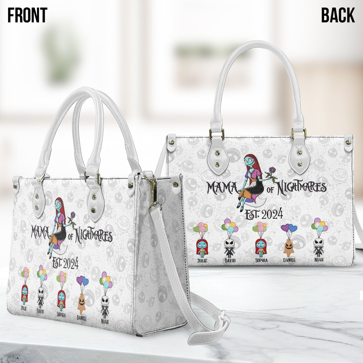 Mama Of Nightmares - Personalized Nightmare Leather Handbag