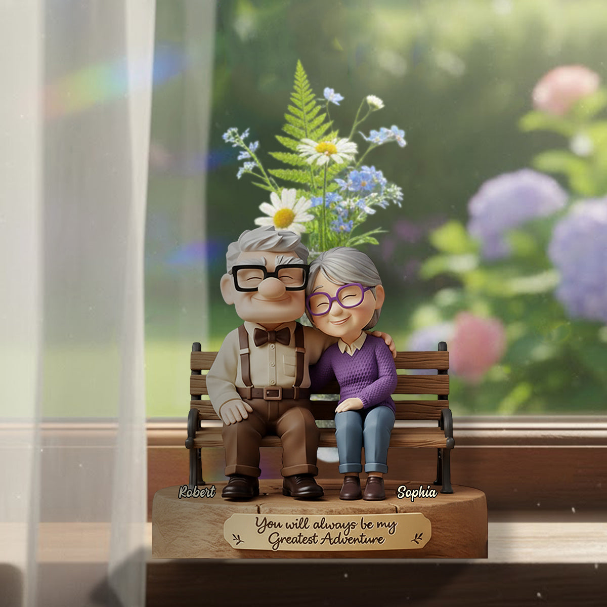 My Greatest Adventure - Personalized Couple Custom Shape Acrylic Flower Vase