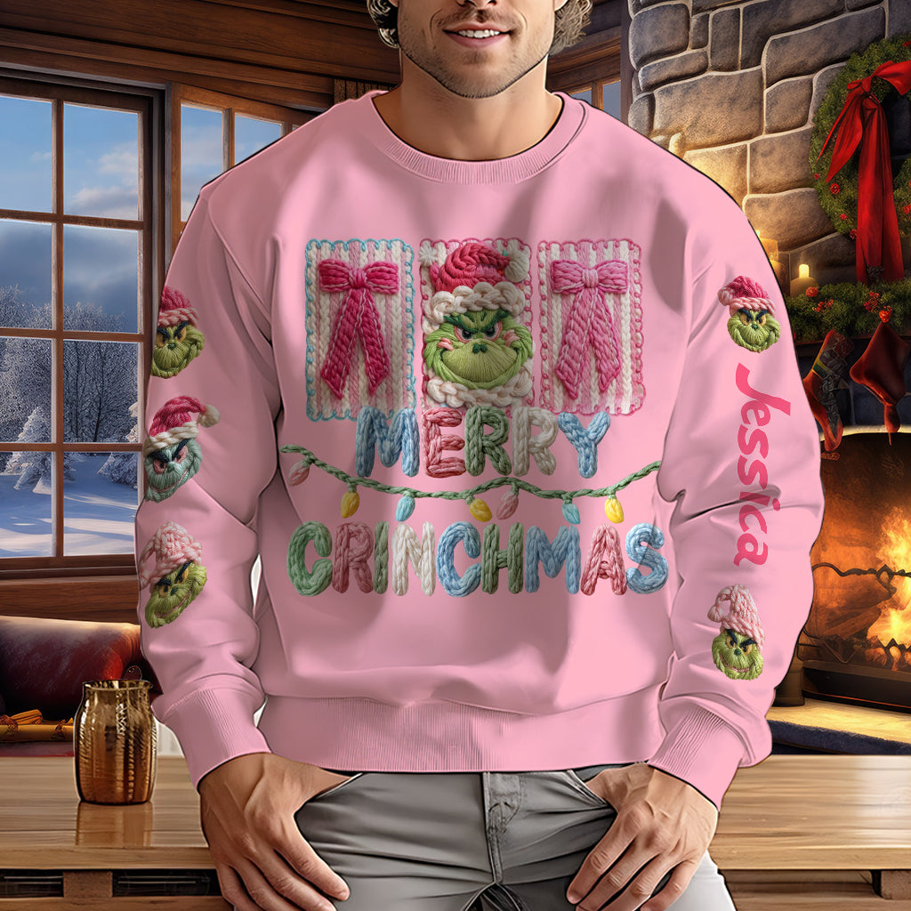 Merry Grinchmas - Personalized Stole Christmas Ugly Sweater