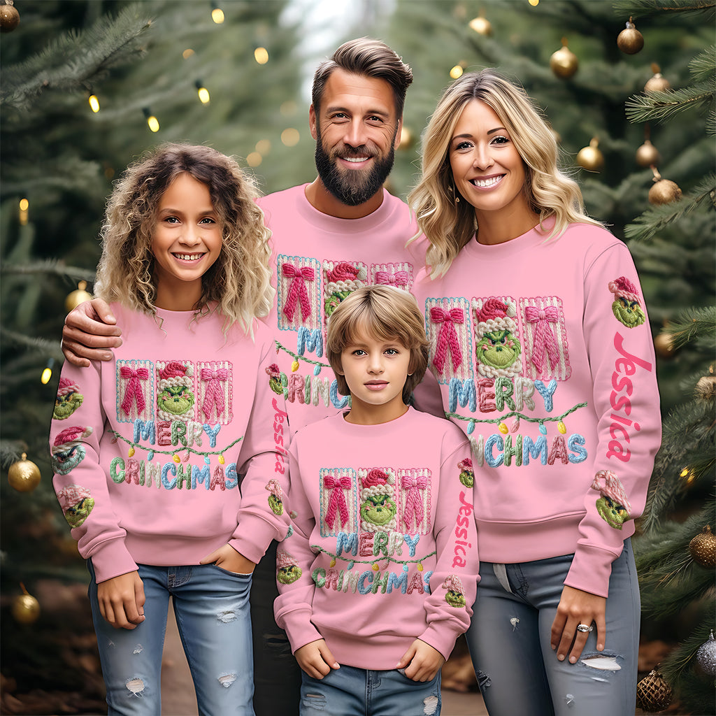 Merry Grinchmas - Personalized Stole Christmas Ugly Sweater