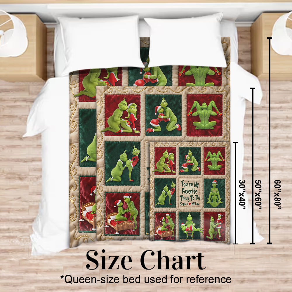 Merry Grinchmas - Personalized Stole Christmas Blanket
