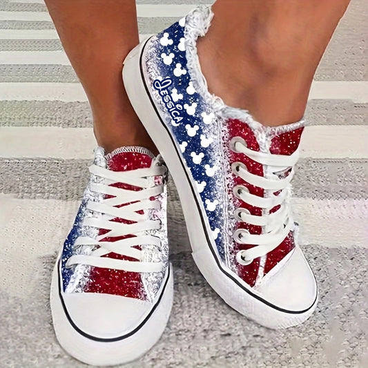 USA 250 Years Of Freedom - Personalized Mouse Low Top Shoes