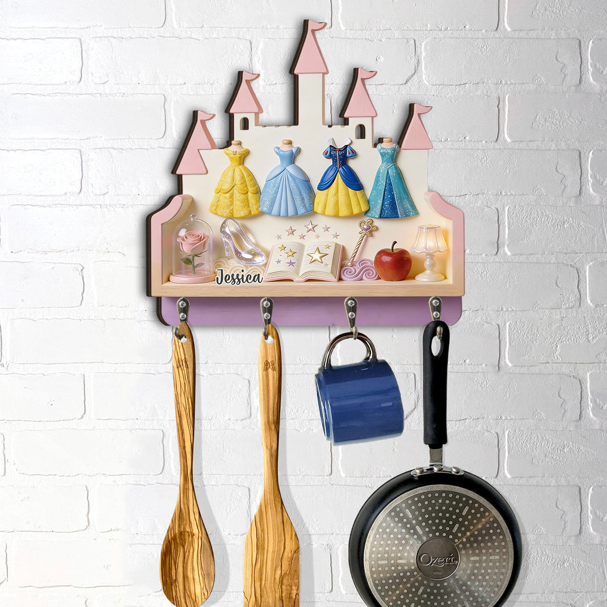 Princess - Personalized Princess Custom Shaped Hanging Rack