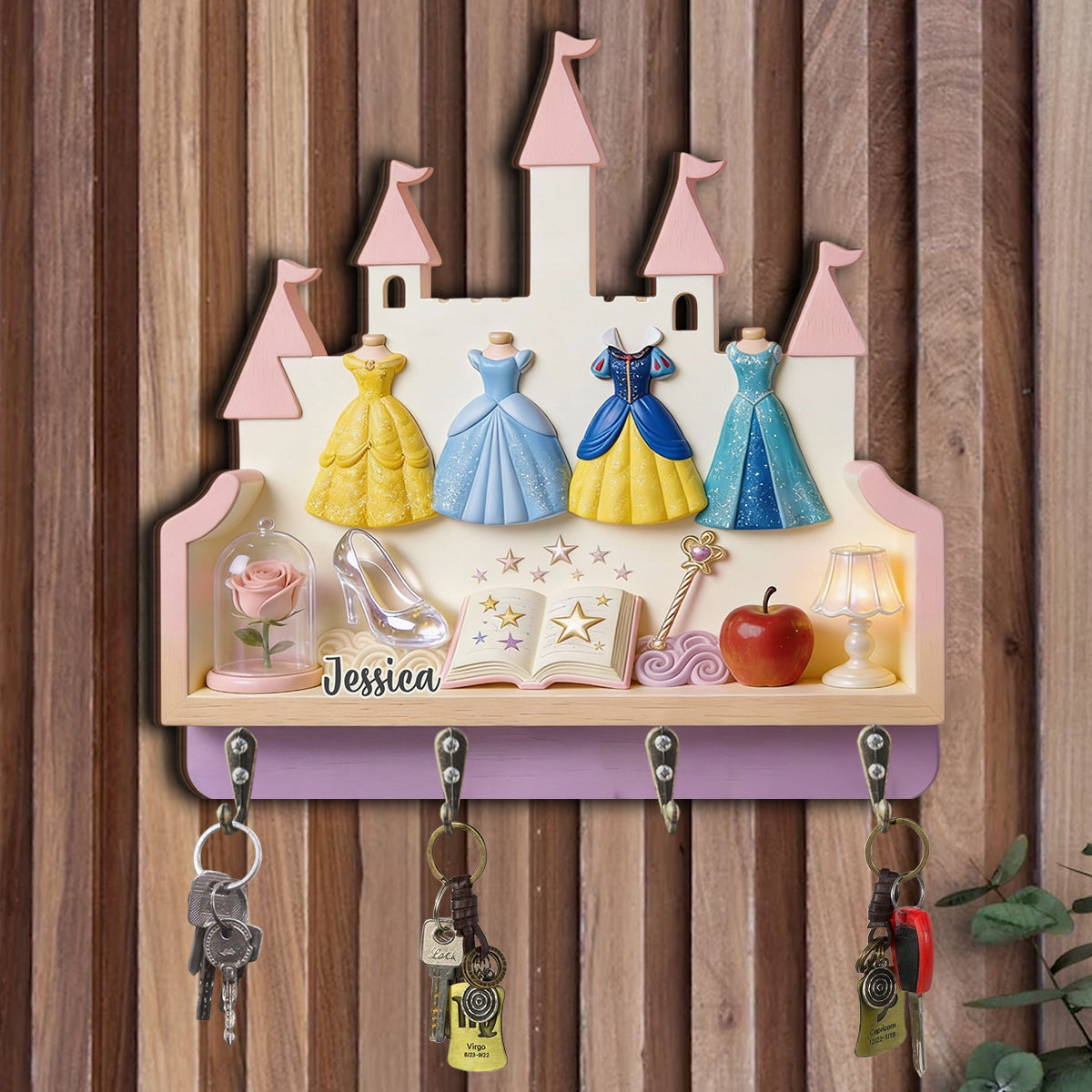 Princess - Personalized Princess Custom Shaped Hanging Rack