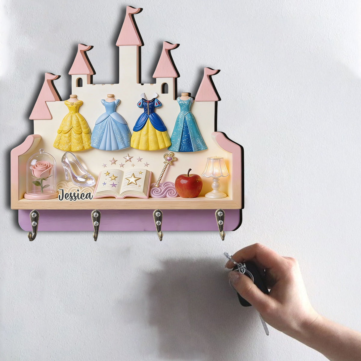 Princess - Personalized Princess Custom Shaped Hanging Rack