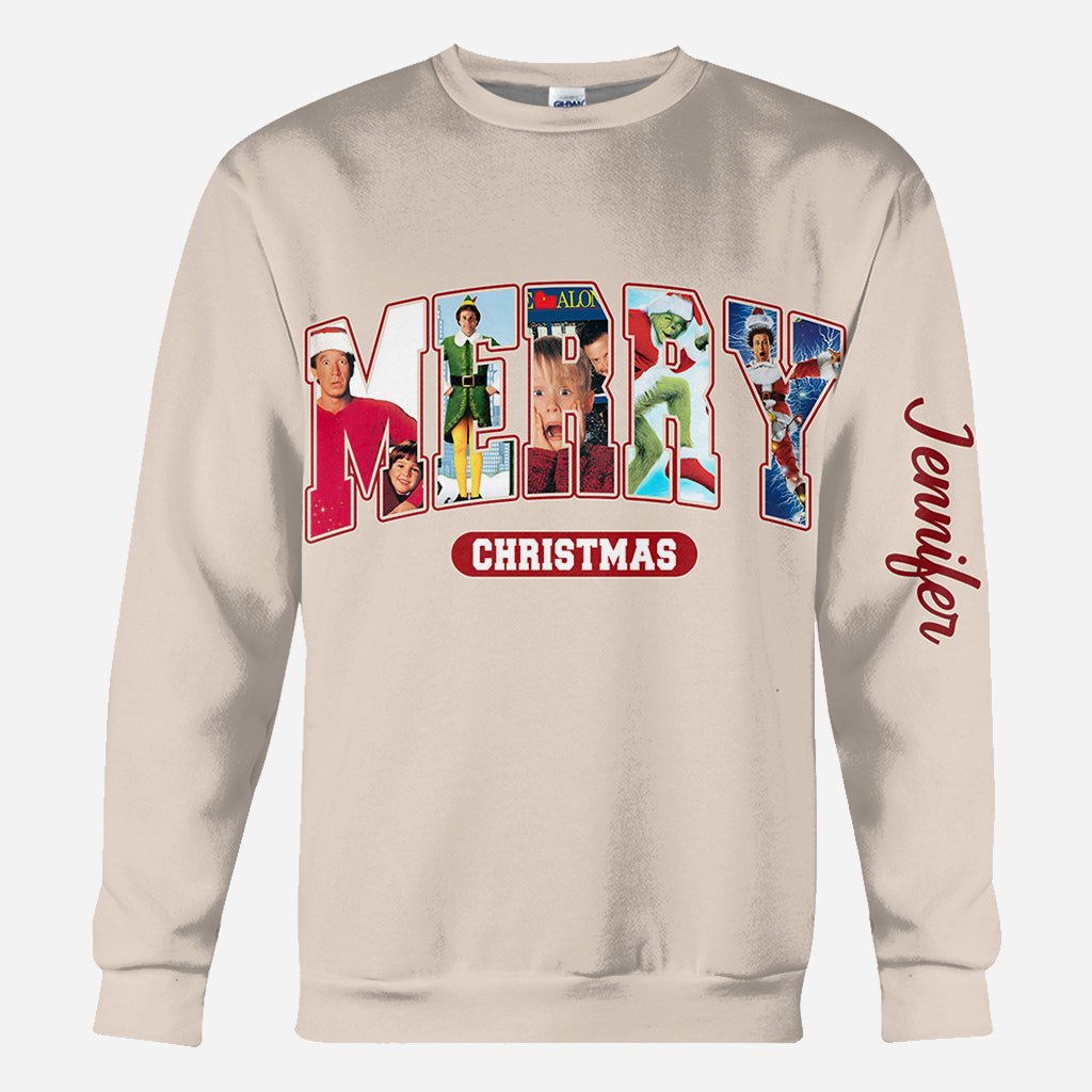 Christmas Movie Watching - Personalized All Over Shirt