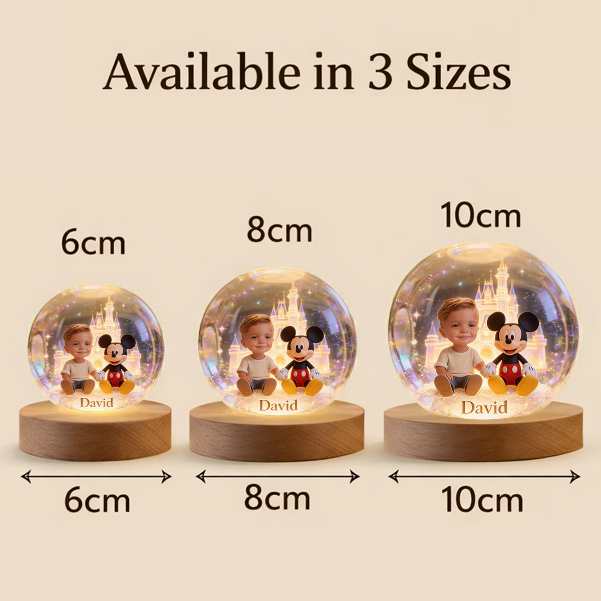 Magic Friends - Personalized Mouse Crystal Ball Night Light