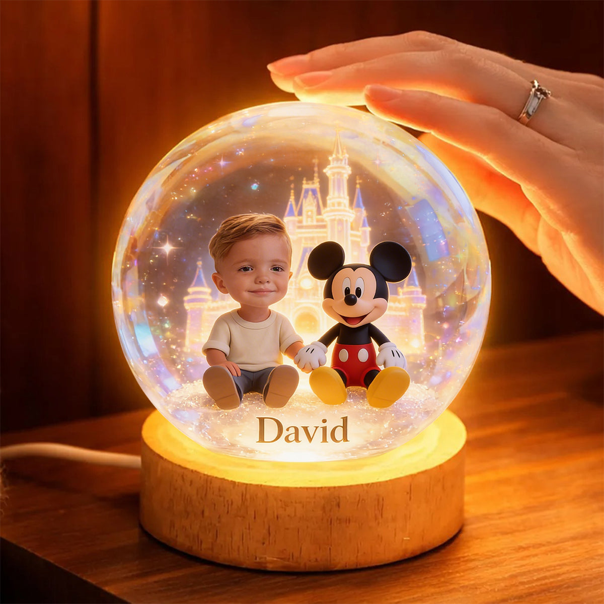 Magic Friends - Personalized Mouse Crystal Ball Night Light
