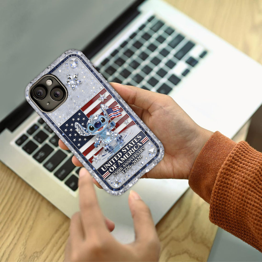 USA 250th Anniversary Cute Cartoon - Personalized Ohana Full Print Phone Case