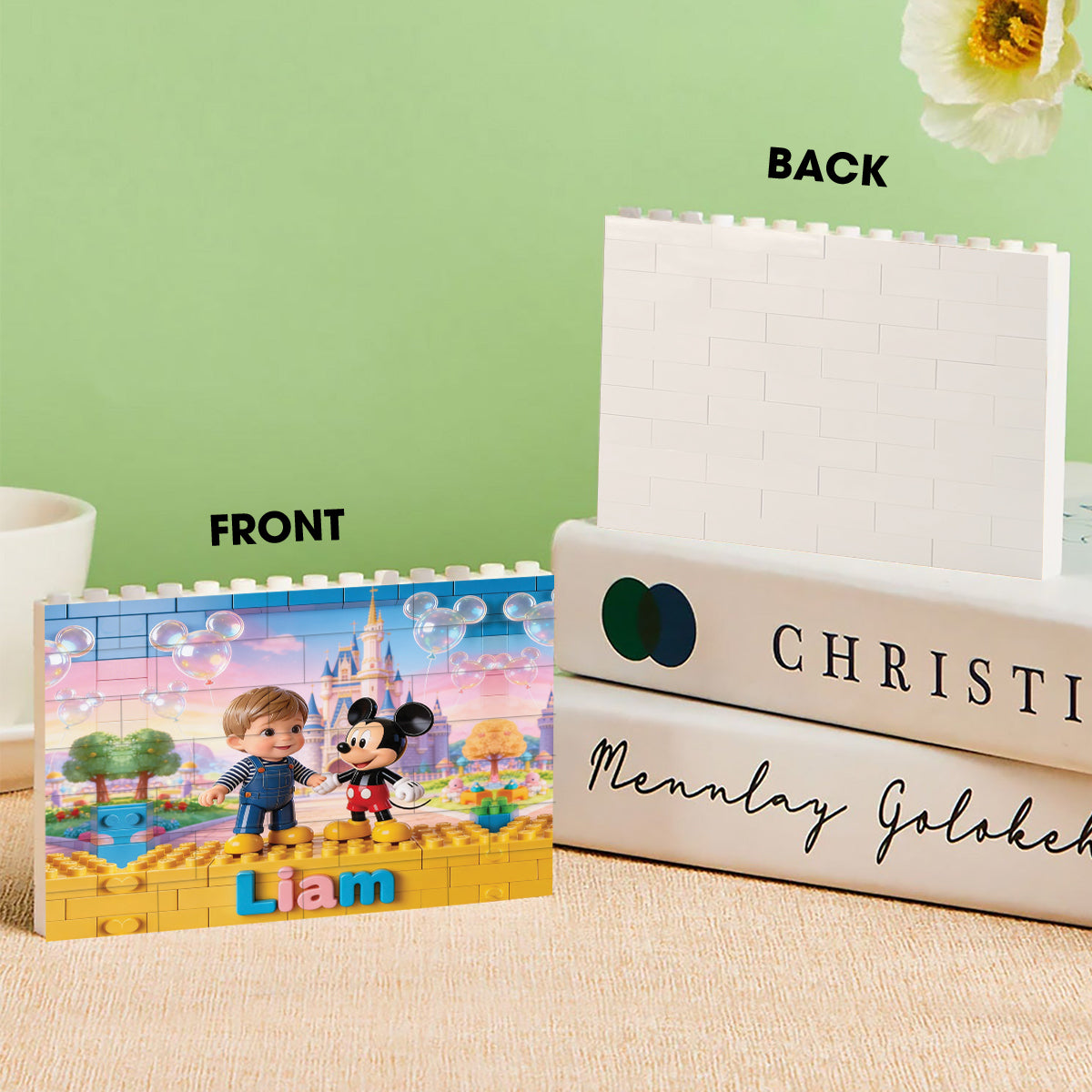 Custom Any Photo - Personalized Mouse One-sided Horizontal Rectangle Building Brick Blocks