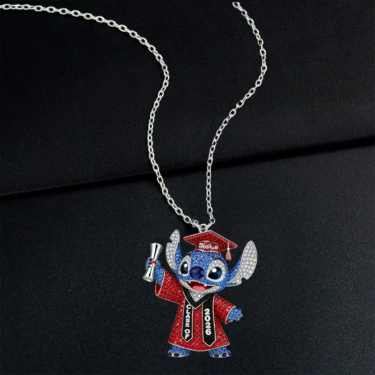 Graduation 2026 - Personalized Graduation Shaped Metal Pendant Necklace