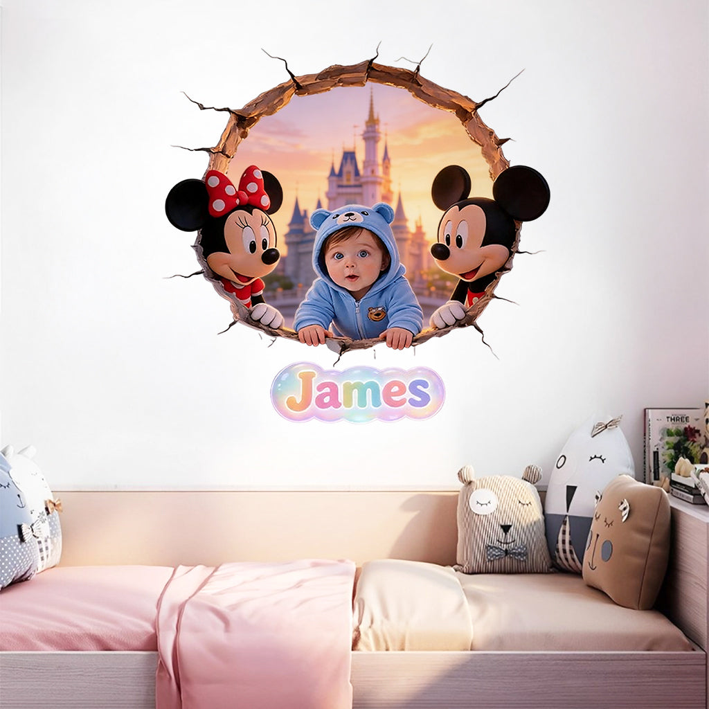 Custom Any Photo Friends - Personalized Mouse Wall Decal