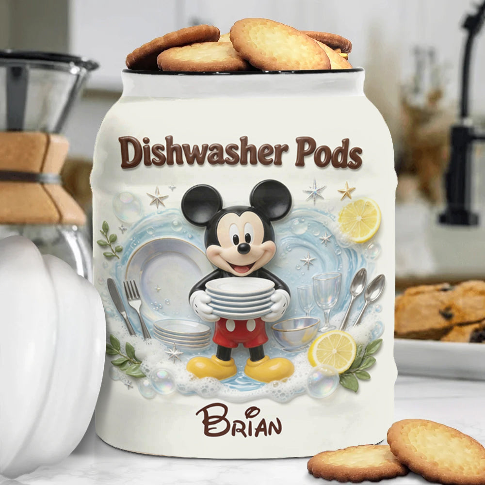 Dishwasher Pods - Personalized Mouse Cookie Jar