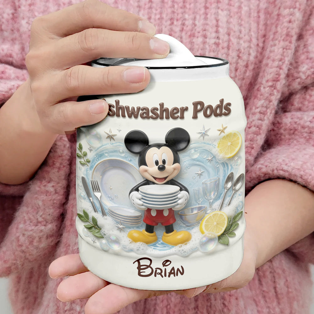 Dishwasher Pods - Personalized Mouse Cookie Jar