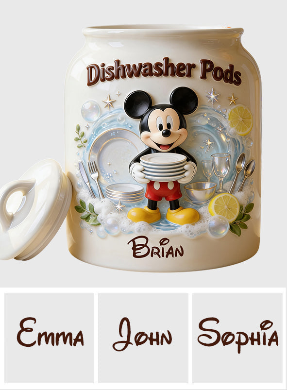 Dishwasher Pods - Personalized Mouse Cookie Jar