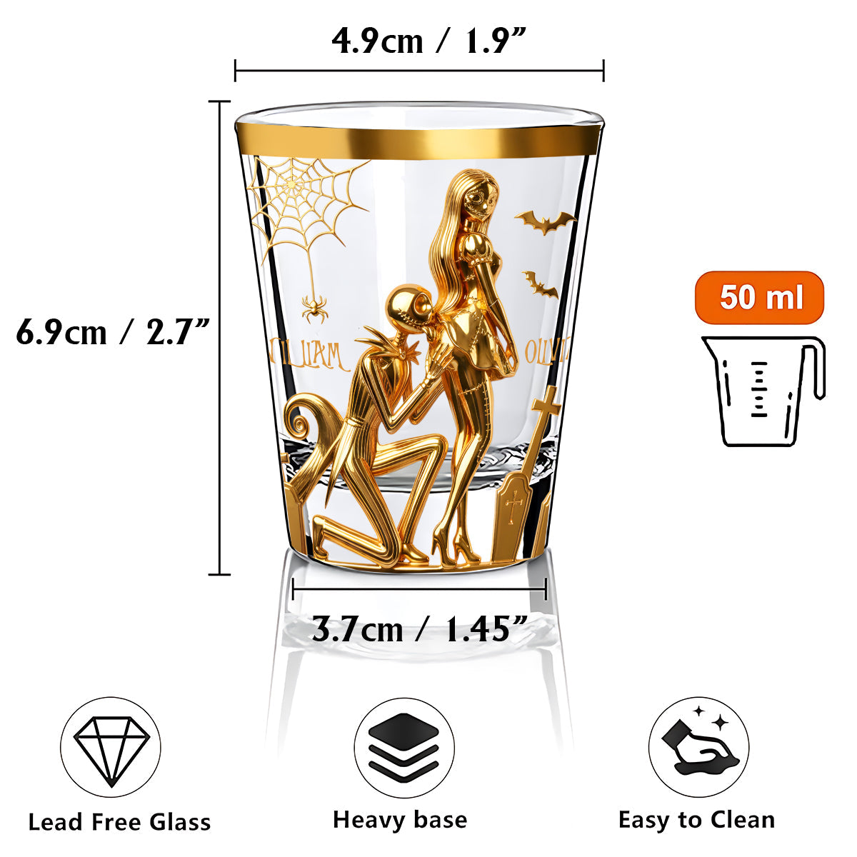 I licked it so it's mine - Personalized Nightmare Shot Glasses Set