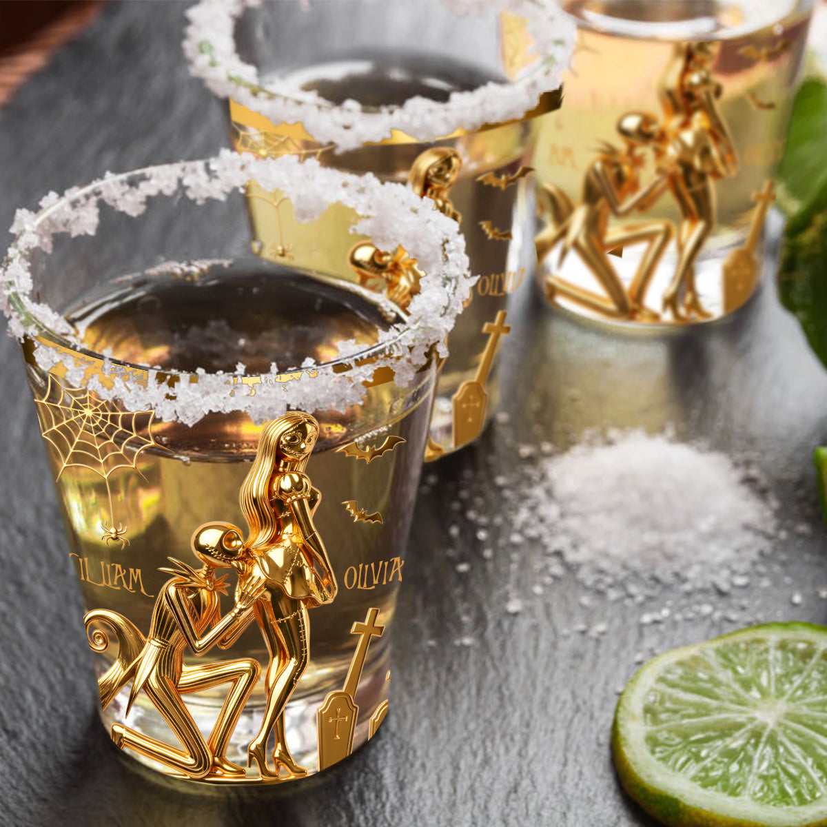 I licked it so it's mine - Personalized Nightmare Shot Glasses Set
