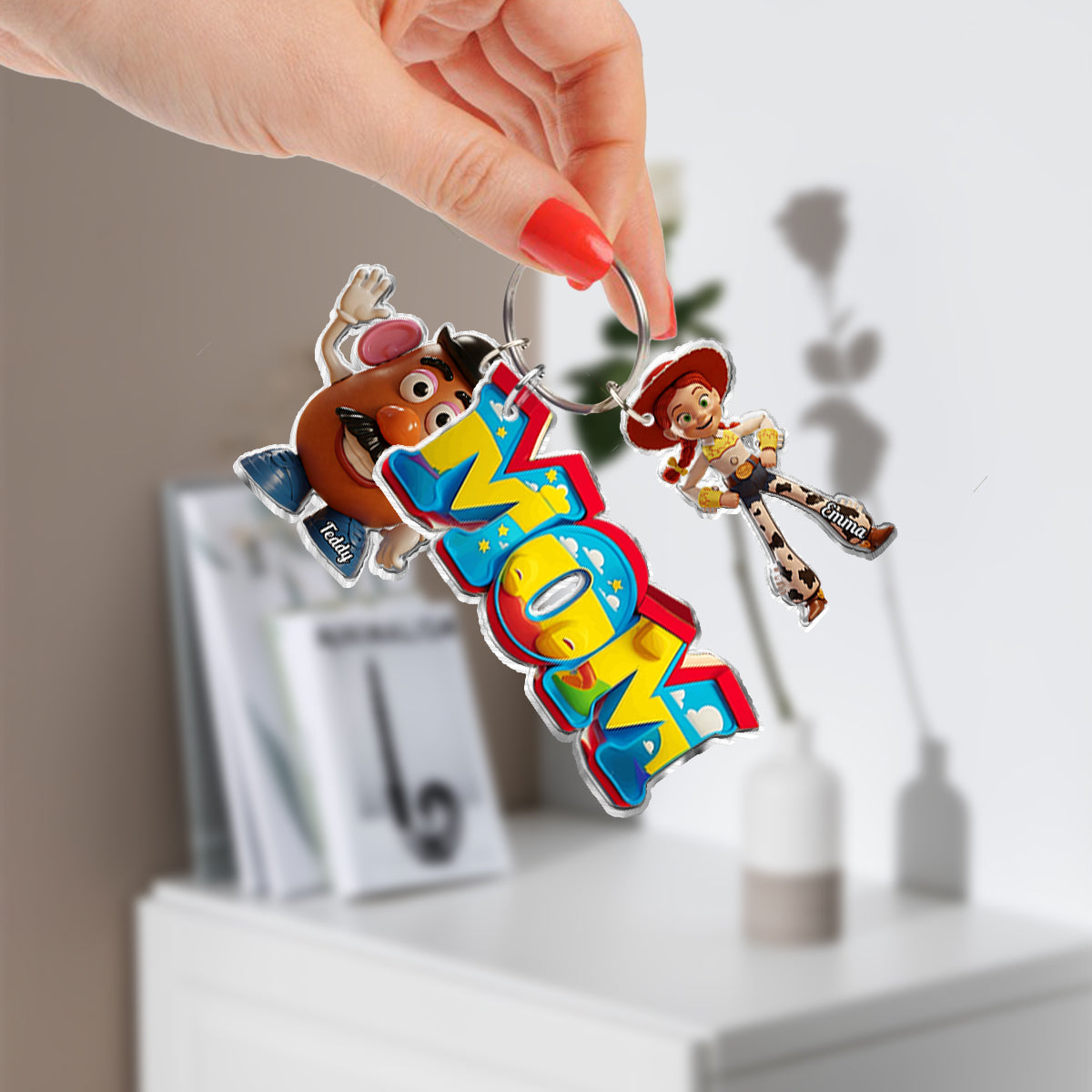 Mama Story - Personalized Movie For Kids Keychain with Charms
