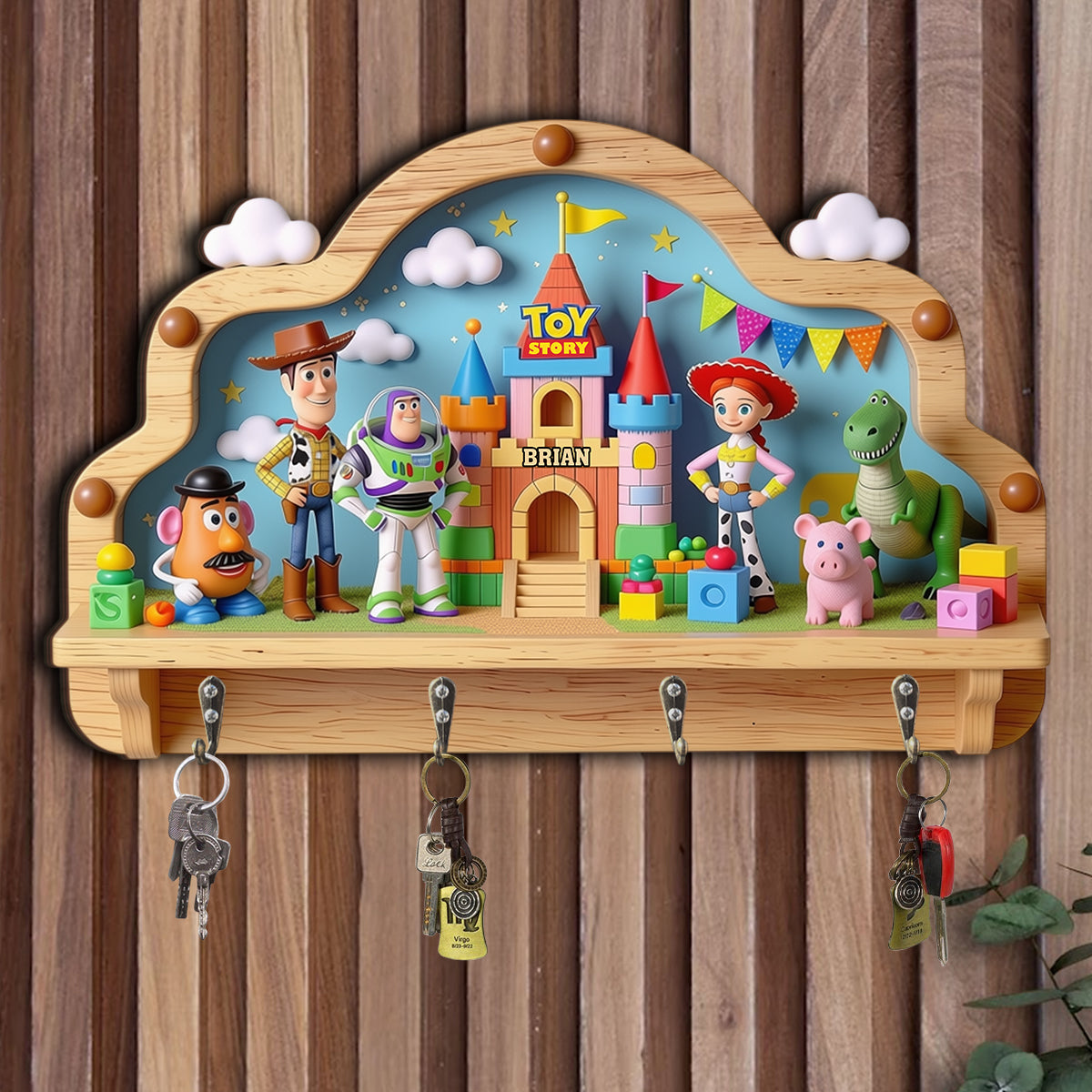 Friends - Personalized Movie For Kids Custom Shaped Hanging Rack