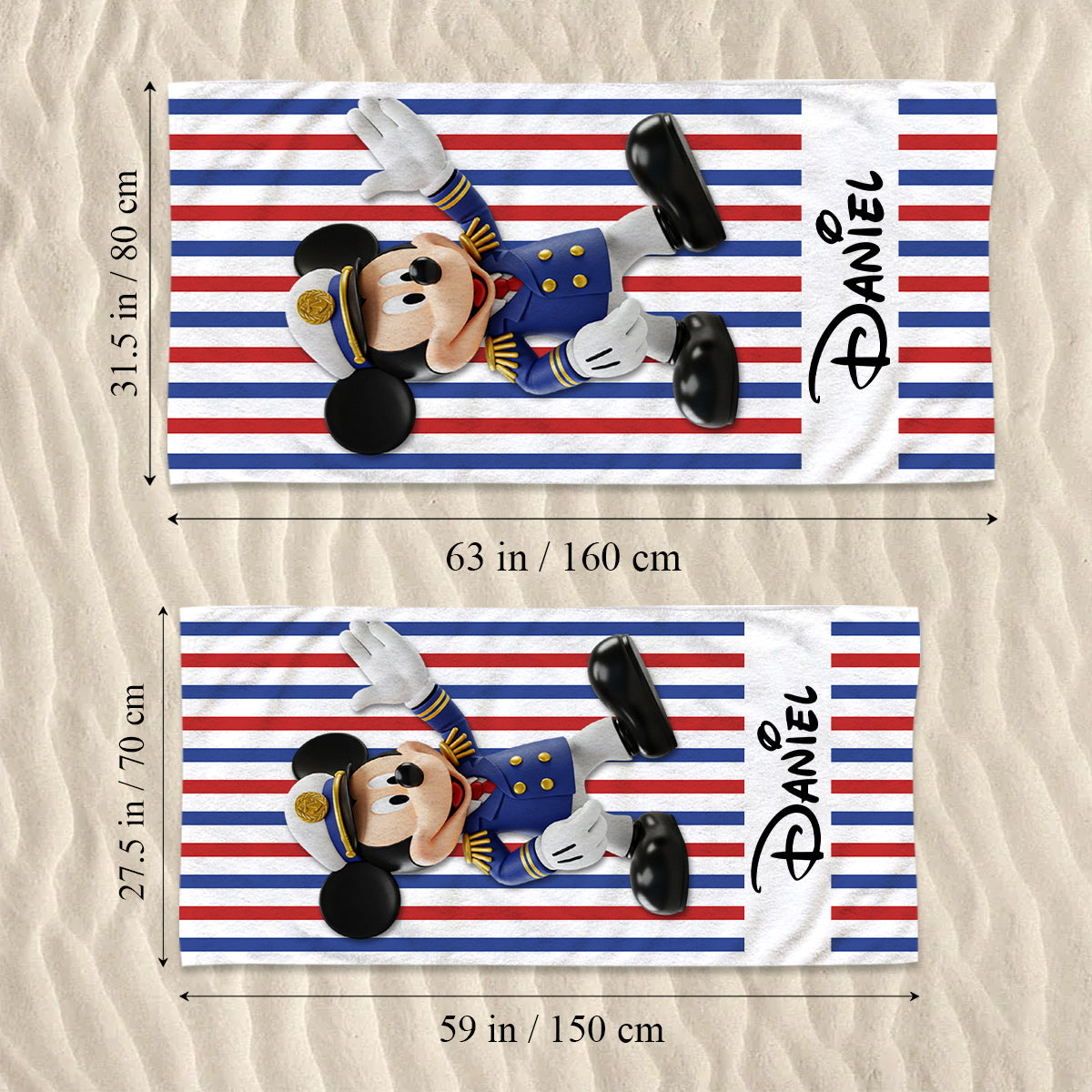 Magical Cruise Trip - Personalized Mouse Quick-dry Beach Towel/ Bath Towel