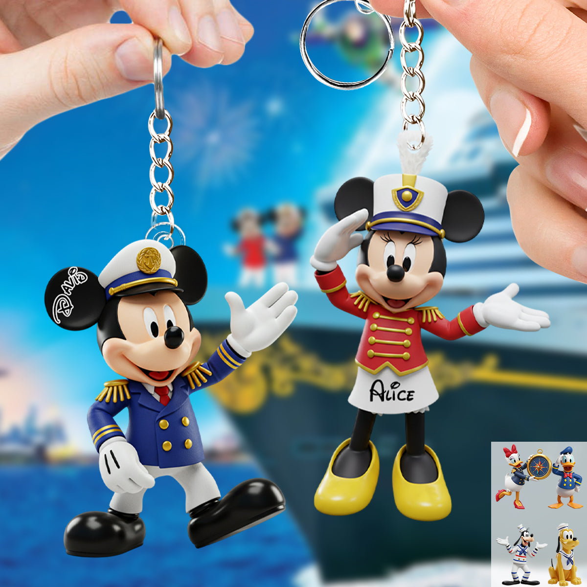 Magical Cruise Trip - Personalized Mouse Keychain