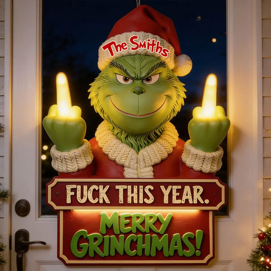Love This Year - Personalized Stole Christmas LED Light Acrylic Sign