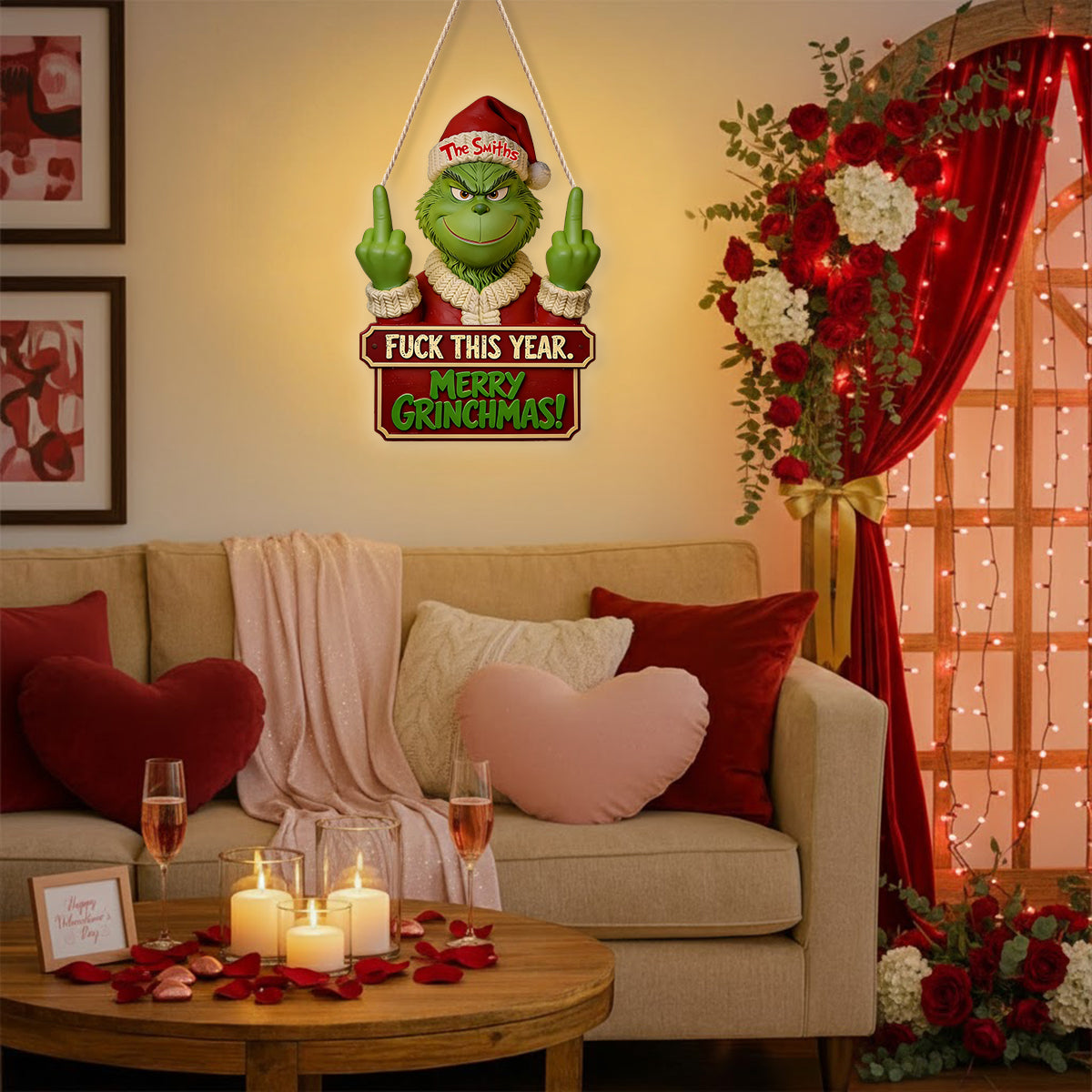 Love This Year - Personalized Stole Christmas LED Light Acrylic Sign