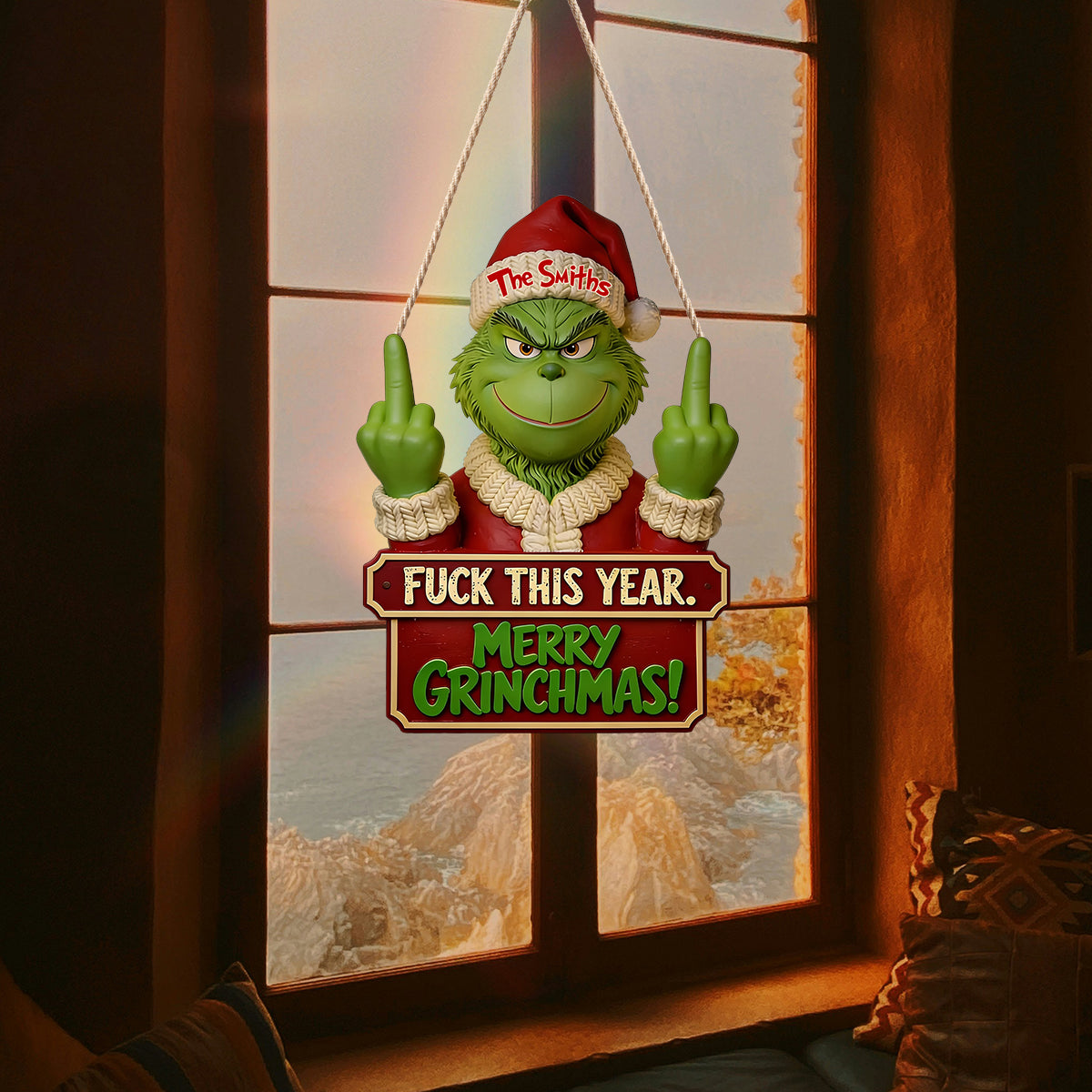 Love This Year - Personalized Stole Christmas LED Light Acrylic Sign