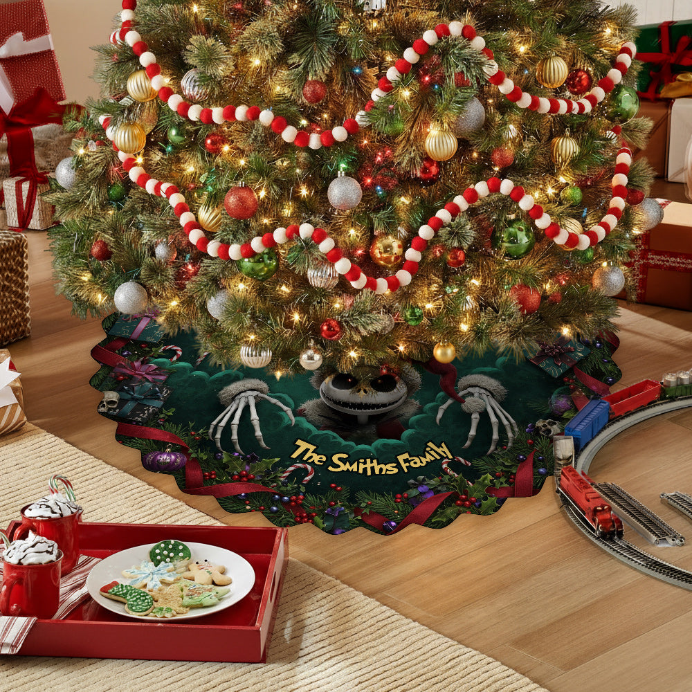 Dark Christmas - Personalized Nightmare Shaped Tree Skirt