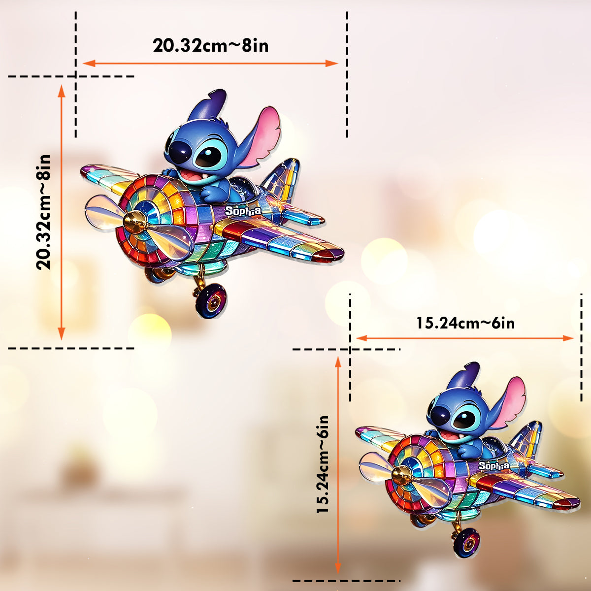 Fly High - Personalized Ohana Window Hanging Suncatcher Ornament