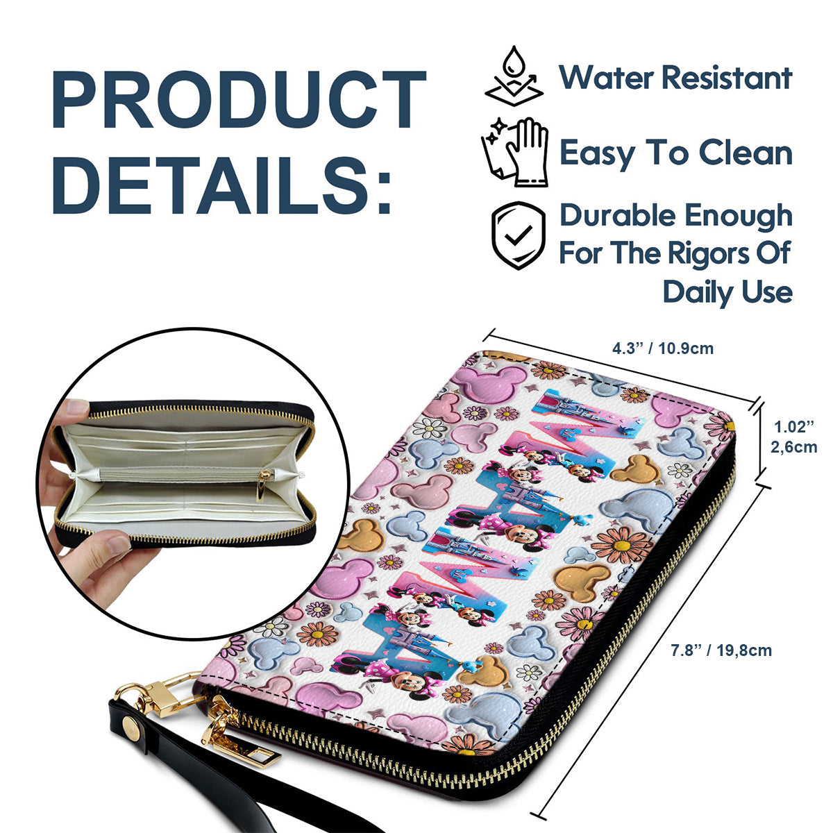 Magical Mama Nana Any Title - Personalized Mother Leather Long Wallet
