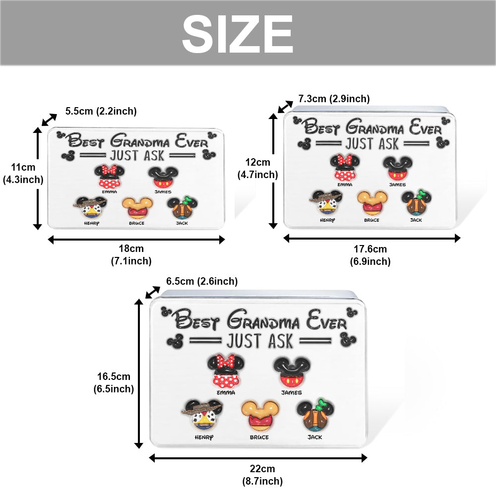 Best Grandma Ever - Personalized Mouse Biscuit Tin