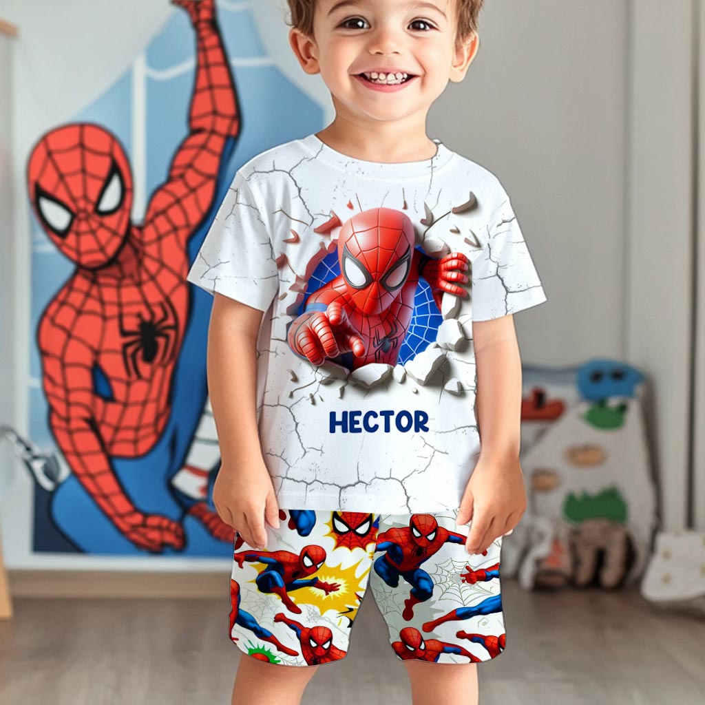 Cool Spider - Personalized Kid T-shirt & Shorts