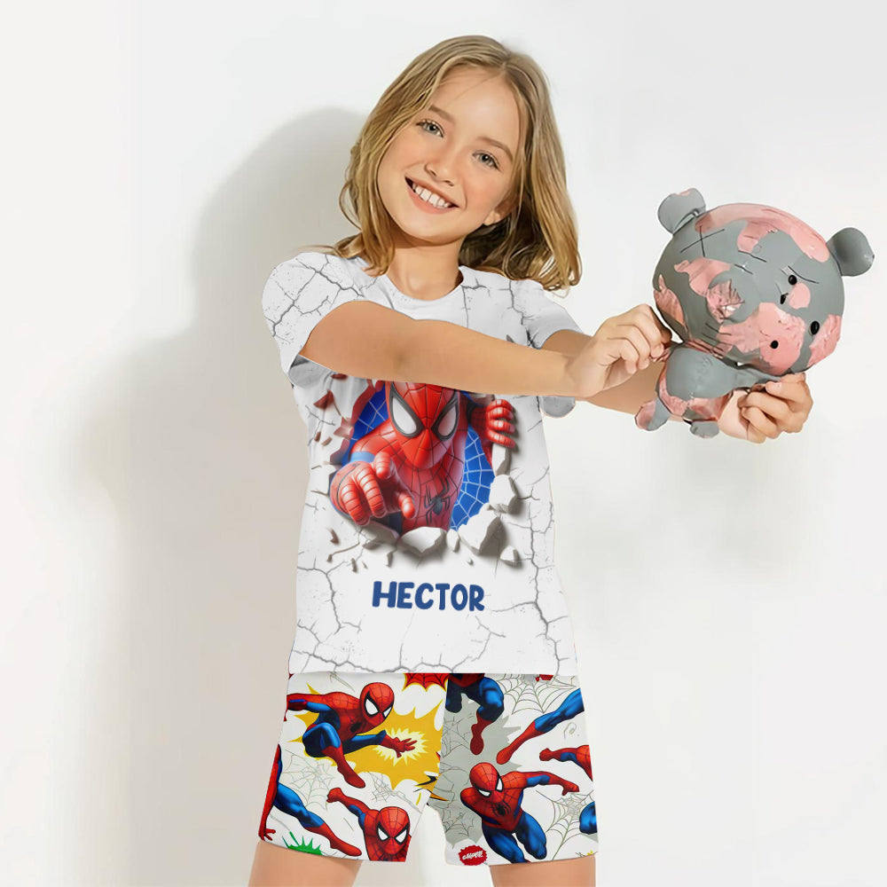 Cool Spider - Personalized Kid T-shirt & Shorts