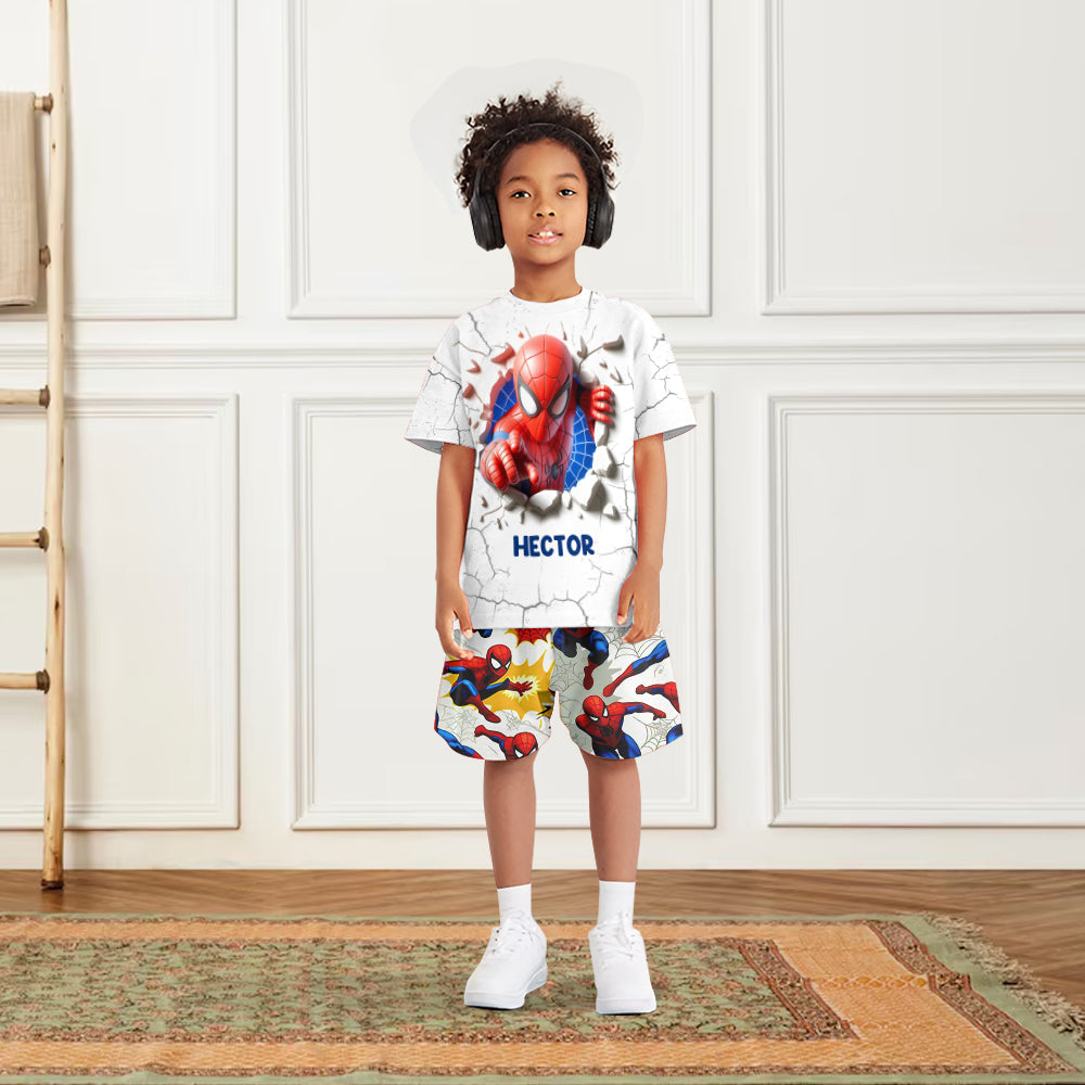 Cool Spider - Personalized Kid T-shirt & Shorts