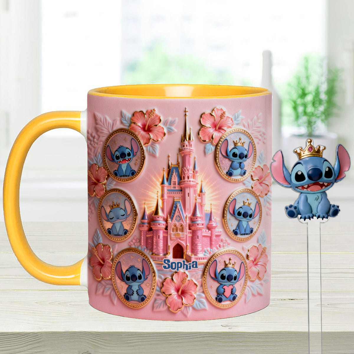 Ohana Means Family - Personalized Ohana Set Accent Mug with Acrylic Stirrers