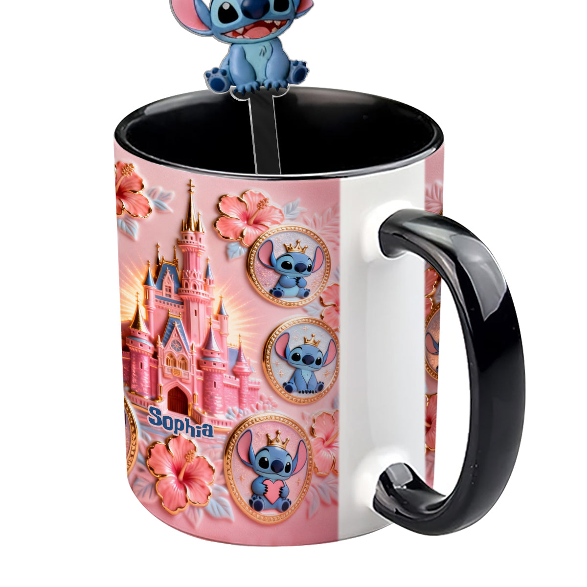 Ohana Means Family - Personalized Ohana Set Accent Mug with Acrylic Stirrers