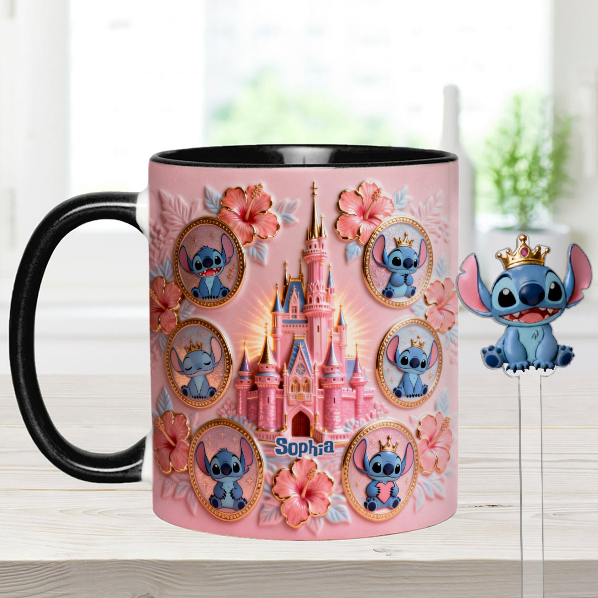 Ohana Means Family - Personalized Ohana Set Accent Mug with Acrylic Stirrers