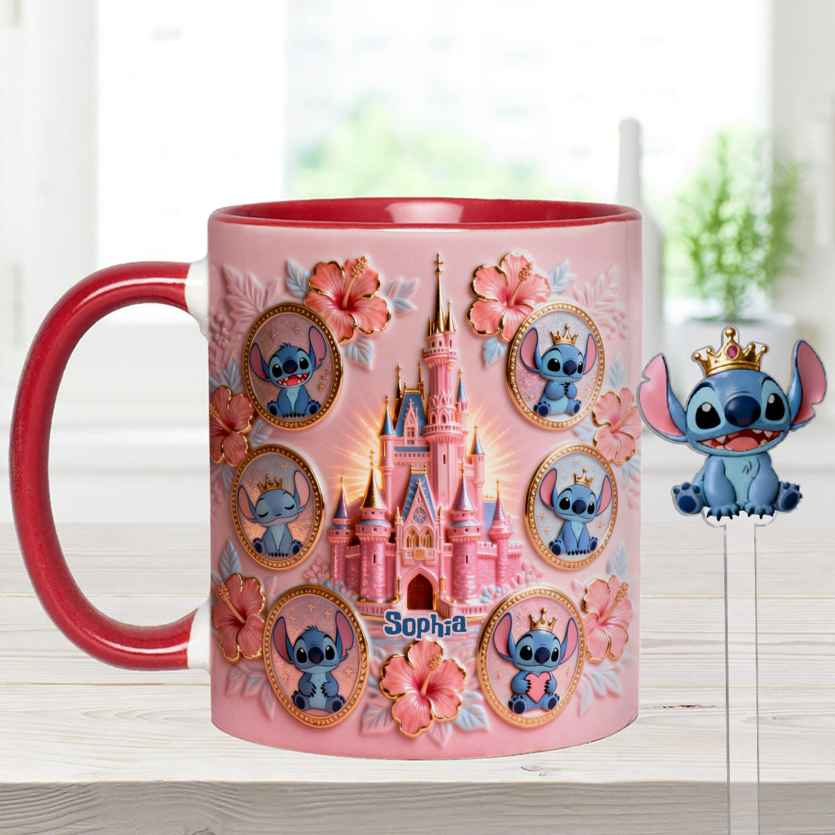 Ohana Means Family - Personalized Ohana Set Accent Mug with Acrylic Stirrers