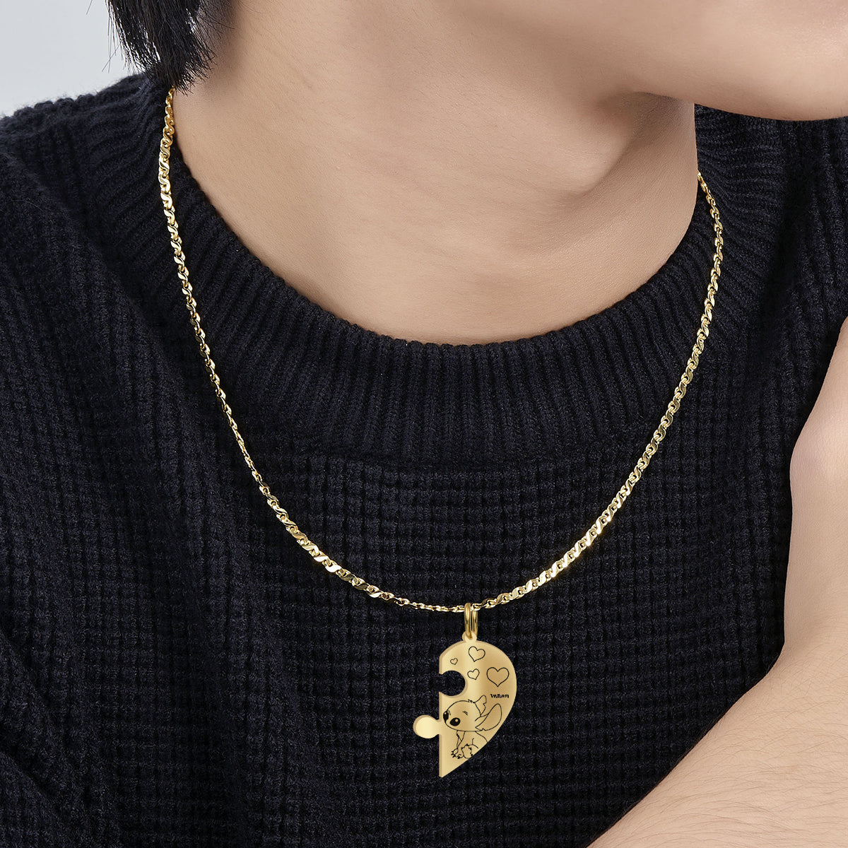 Ohana Means Love - Personalized Ohana Matching Pendant Necklace