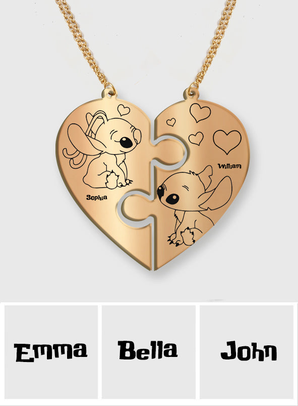 Ohana Means Love - Personalized Ohana Matching Pendant Necklace