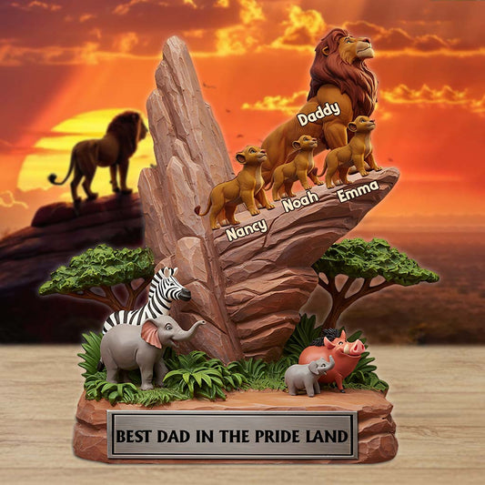Best Dad In The Pride Land - Personalized Father Custom Shaped Acrylic Plaque