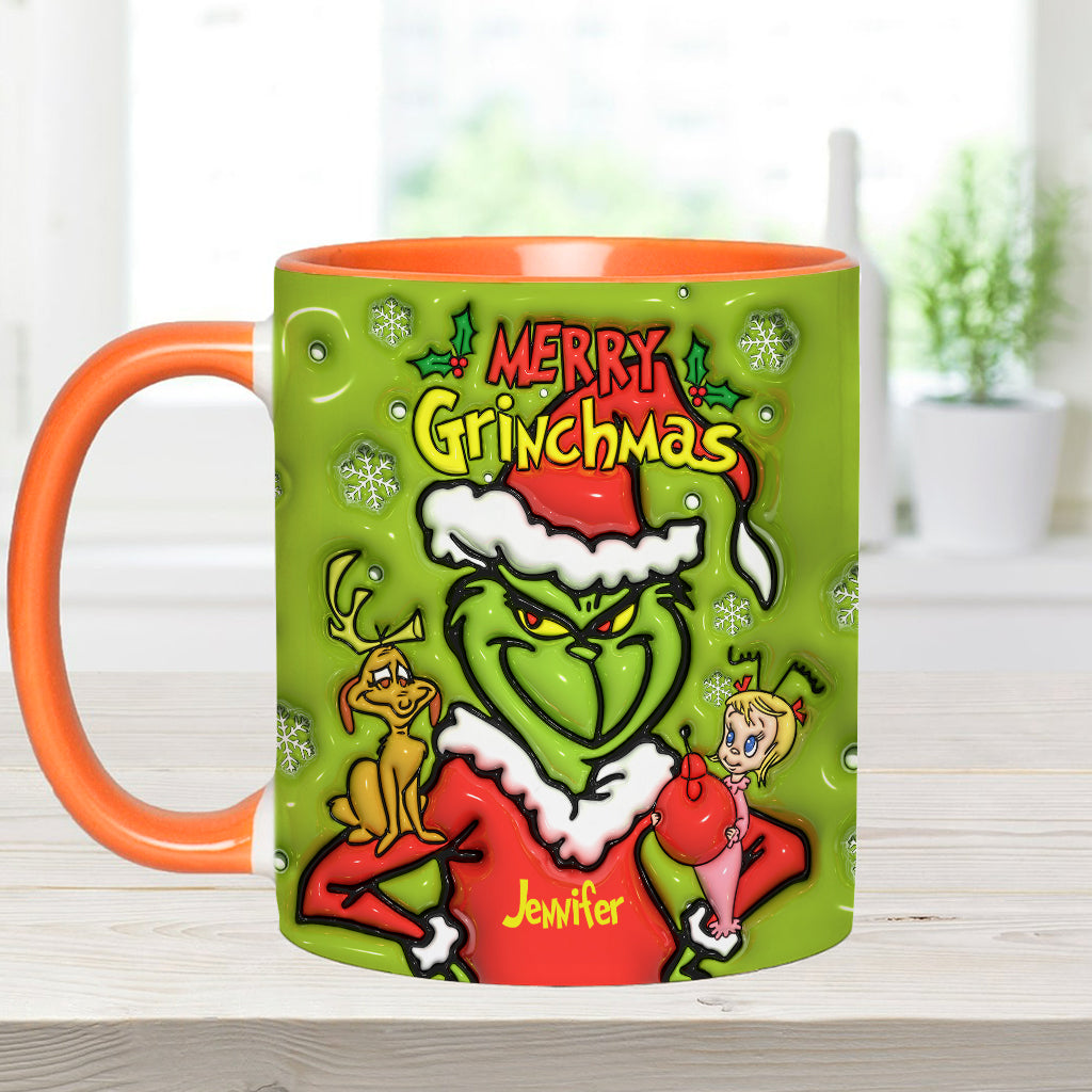 Merry Grinchmas - Personalized Stole Christmas Accent Mug