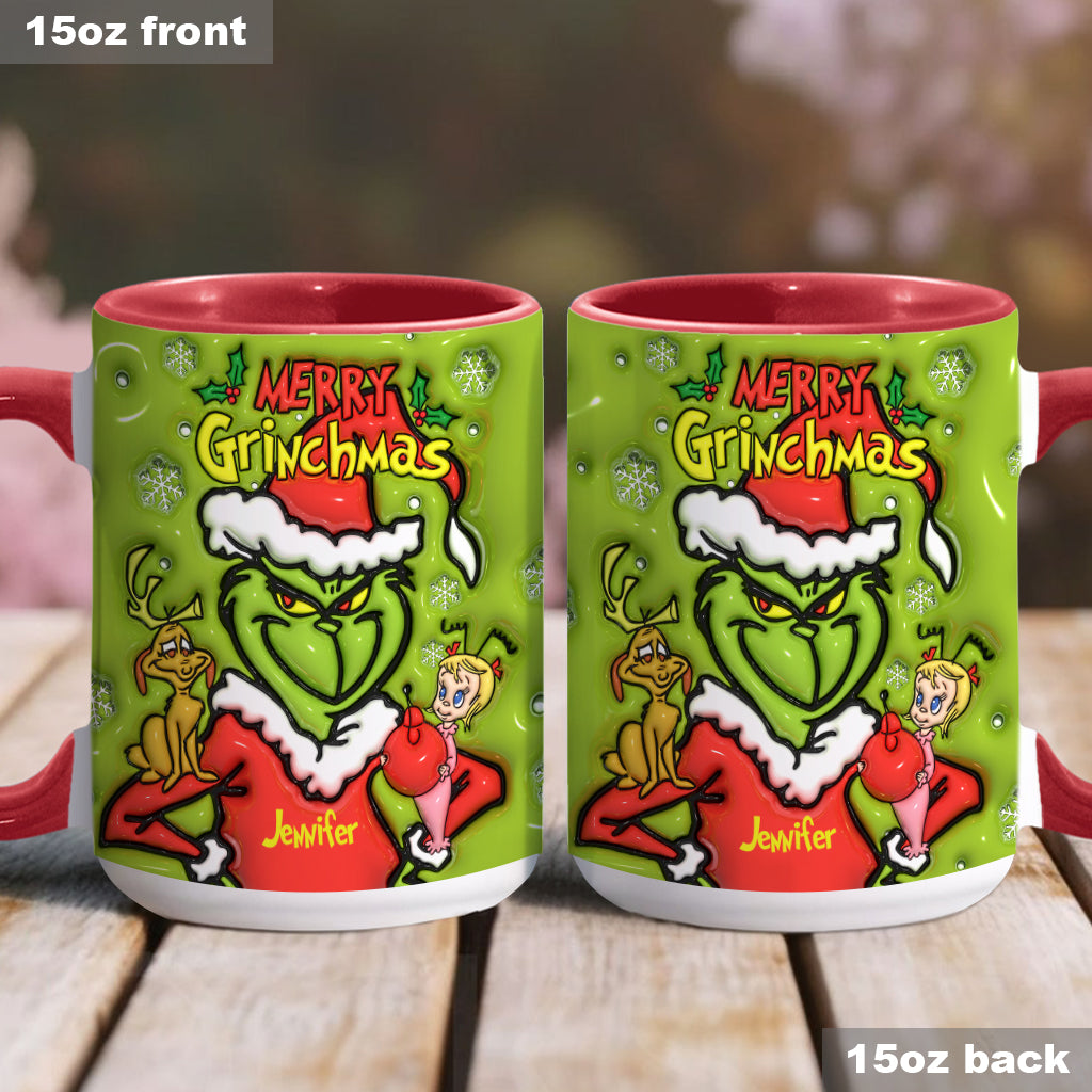 Merry Grinchmas - Personalized Stole Christmas Accent Mug