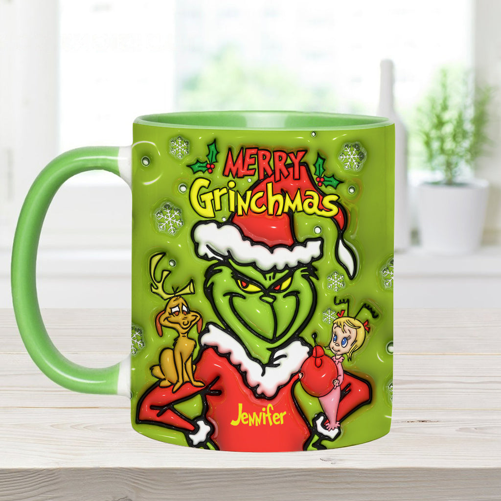 Merry Grinchmas - Personalized Stole Christmas Accent Mug