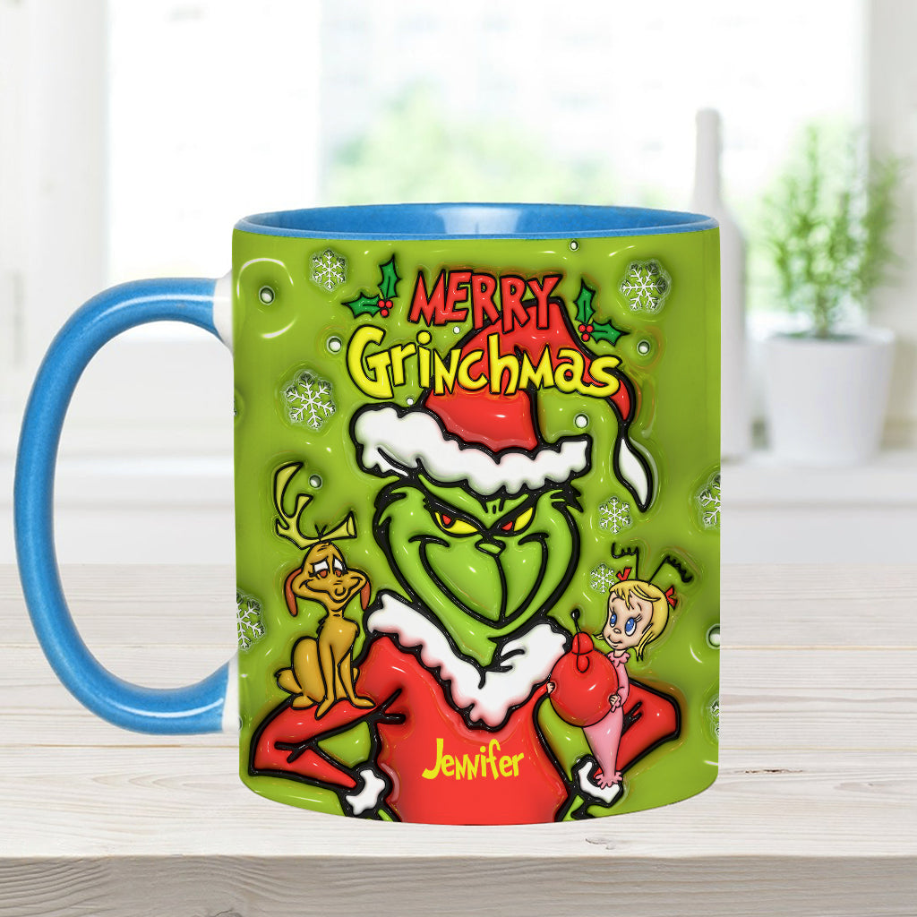 Merry Grinchmas - Personalized Stole Christmas Accent Mug