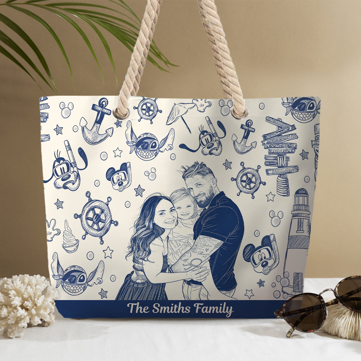 Family Trip - Personalized Dream Cruise Beach Bag