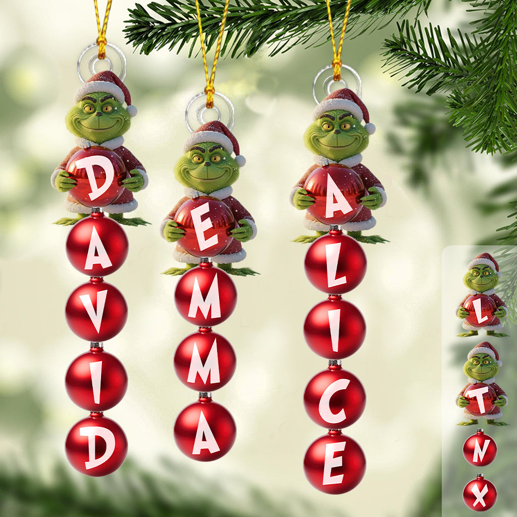 Merry Grinchmas - Personalized Stole Christmas Transparent Ornament
