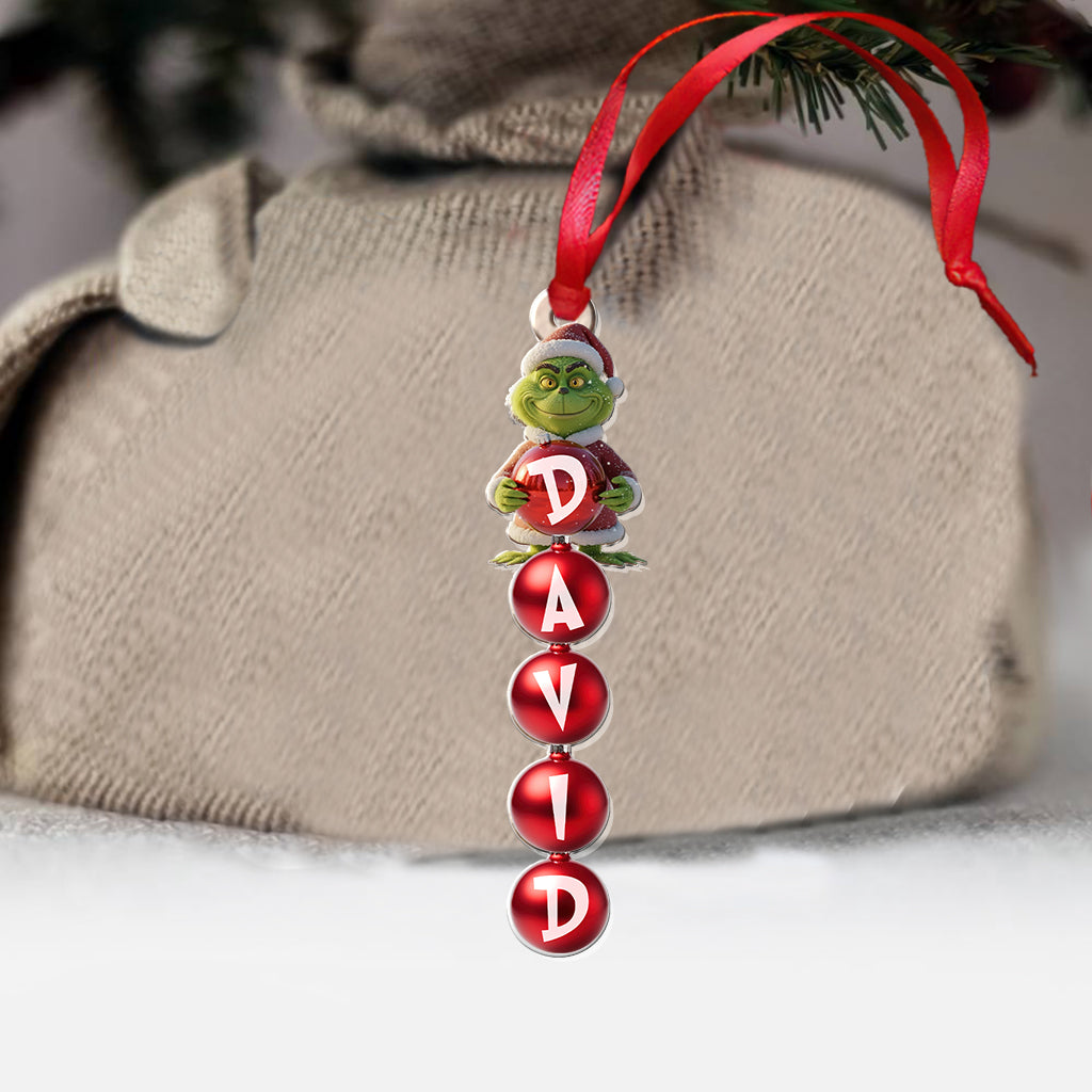 Merry Grinchmas - Personalized Stole Christmas Transparent Ornament