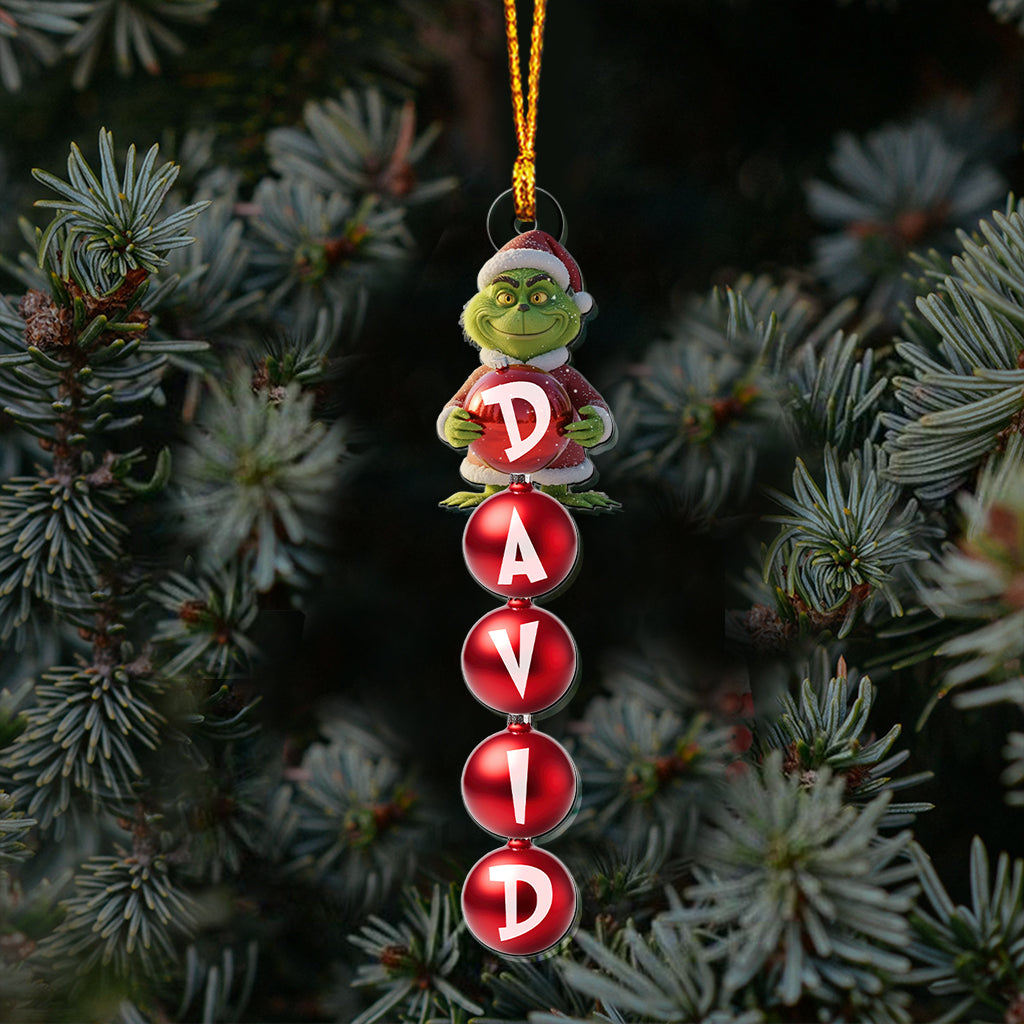 Merry Grinchmas - Personalized Stole Christmas Transparent Ornament